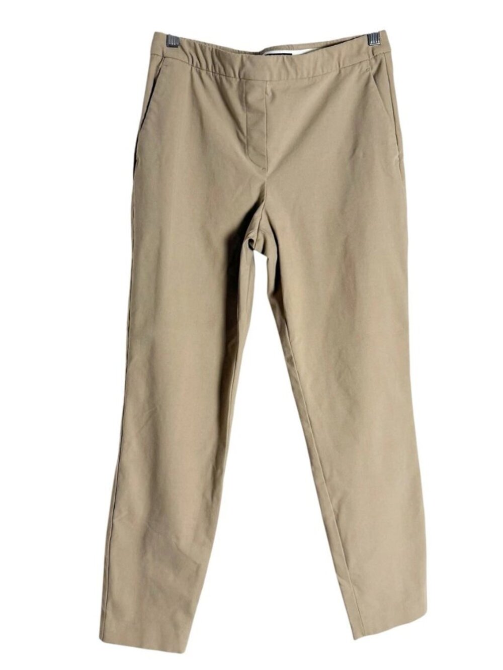 THEORY thaniel pull on slim fit pants in khaki tan (sz2)